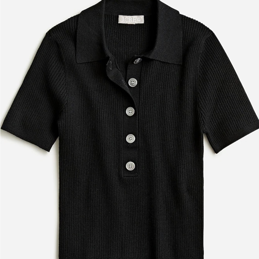 J Crew BLACK (M) short-sleeve polo shirt (Runs Small)